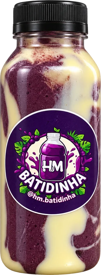 Garrafinha de açaí com leite ninho HM Batidinha